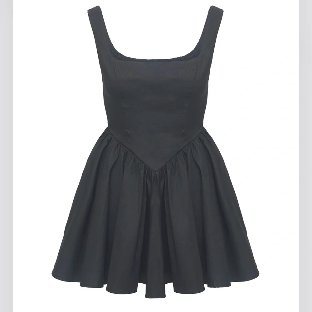 🆕- Princess Polly-STRAPLIE MINI DRESS BLACK. Size: 8 - Picture 5 of 12